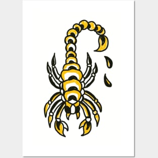 Scorpion Tattoo design tattoo old tattoo dangerous Posters and Art